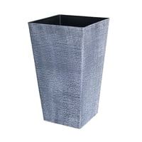 Fliperex - Macetero Plastico Alargado Premium Base Cuadrada Conica Azul