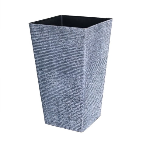 Fliperex - Macetero Plastico Alargado Premium Base Cuadrada Conica Azul