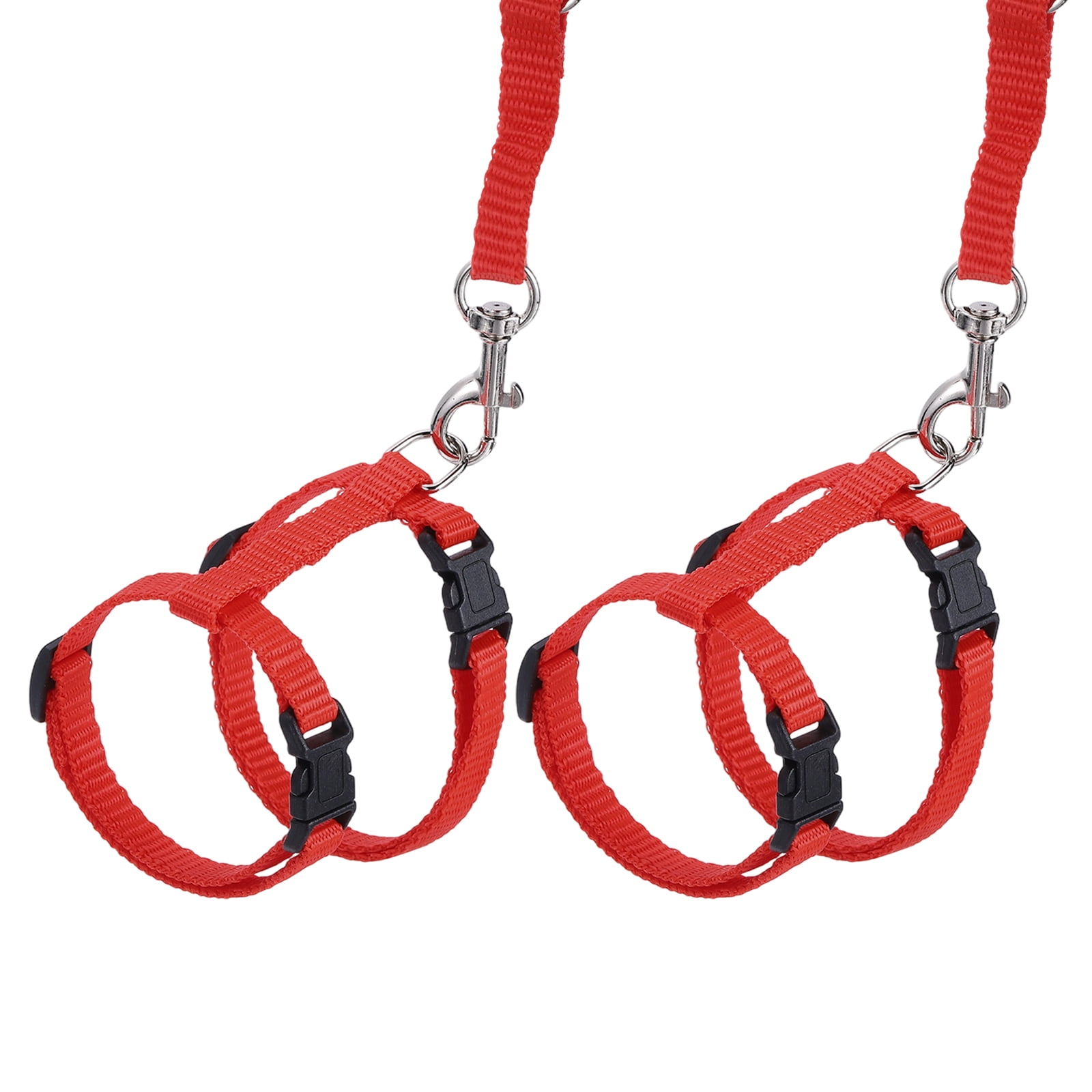 Uxcell 2Pcs Arnés y Correa para Conejo a Prueba de Escape Arnés para Animales Pequeños Correa Suave con Hebilla Ajustable Roja para Paseo de Cachorros