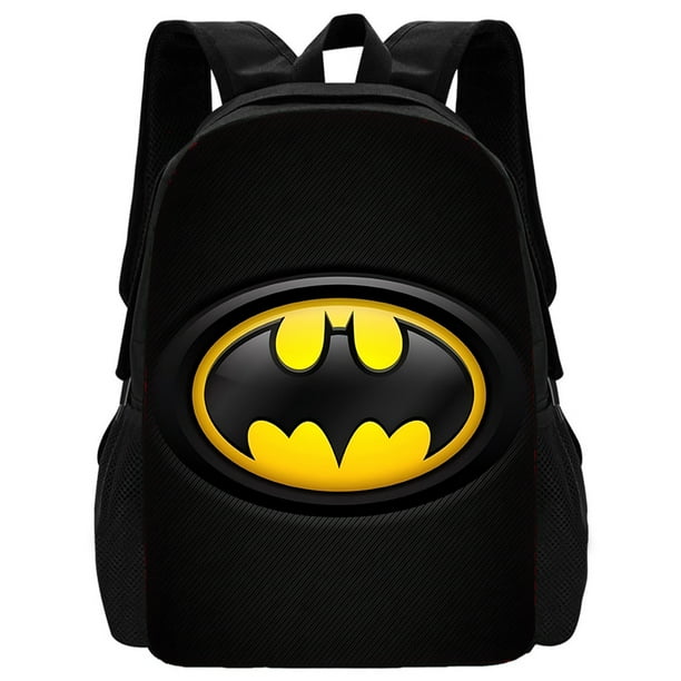 Super B-BatmanS-Logo 3 pcs set Child School Backpack with Lunch Bags ,Pencil Bags ,School Bags for Boys Girls Best Gift