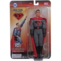 Figura De Acción Mego Dc Heroes Red Son Superman, 20 Cm, Vistas Previas
