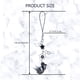 thumbnail image 2 of Colgante YDEROD con diseño de pez - Negro y blanco 14 × 3,5 × 1 cm, 2 of 7