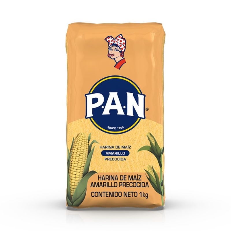Harina De Maíz Amarrilla Bolsa 1 Kg Pan