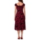 thumbnail image 3 of INSPIRE CHIC Vestidos de Malla para Mujer Gótico Vintage Escote Corazón Sin Mangas Volantes Jacquard Floral Vestido Línea A 2XL Burdeos, 3 of 6