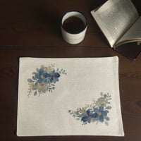 Wyj Hogar - Set 6 Individuales 35X45 De Lino Tela Repelente Al Agua Y Antimanchas Mod07