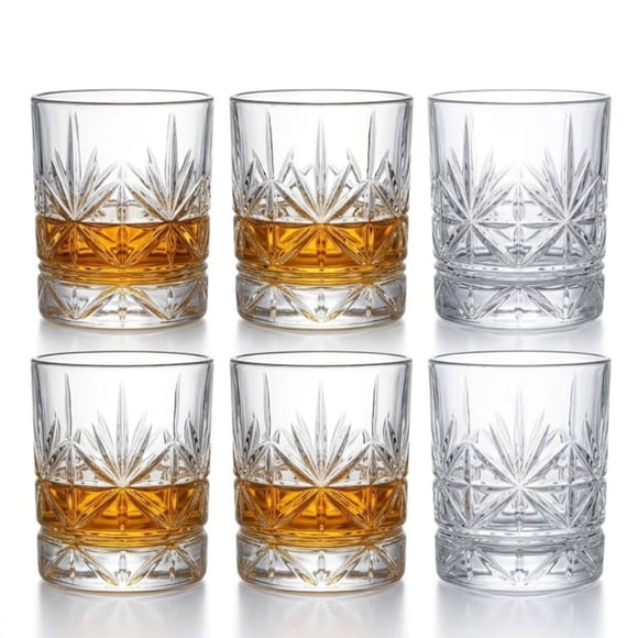 Set 6 Vasos Old Fashioned Tallados 323 ml