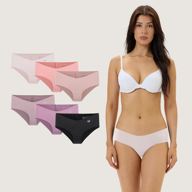 Pack de 6 Calzones Bikini Microfibra Corte Laser Mujer