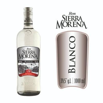 Ron Blanco 39.5° Botella 1 L Sierra Morena