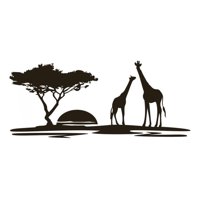 Rienda Libre Graphics - Decomural Safari Sunset Giraffes Ws-18499
