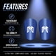 thumbnail image 4 of Mini espinilleras MediCaptain MiniGuards 9,9 x 6,1 cm, azul, 4 of 7