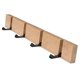 thumbnail image 2 of Colgador De Toalla De Ropa Plegable De Madera Montado En La Pared, 4 Ganchos, Naturaleza, 4 Ganchos, 2 of 5