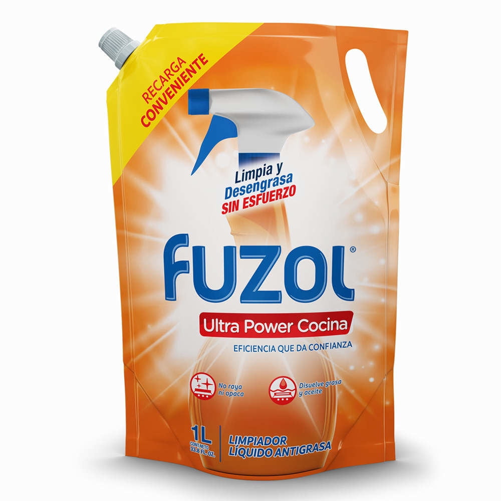 Limpiador Líquido Antigrasa Limón Doypack 1 L Fuzol