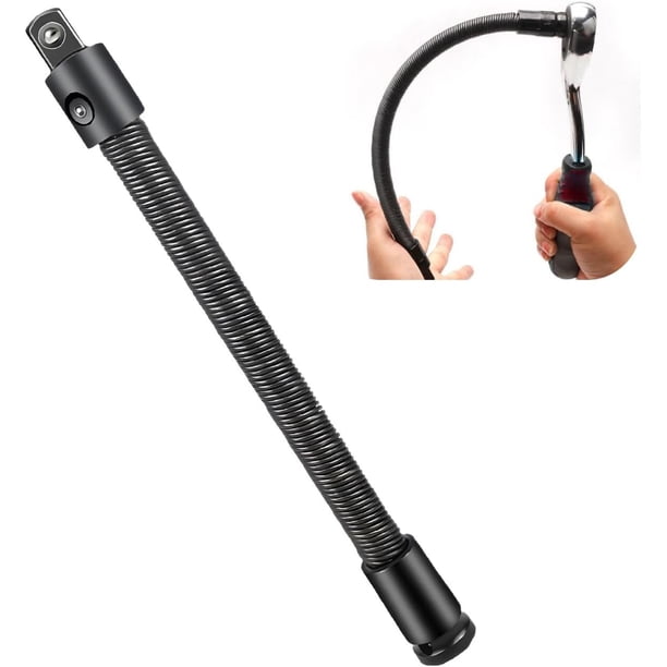 Extensión vaso flexible 1/2" 25/35cm eje resorte espacios estrechos