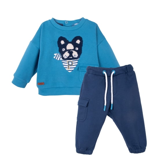 Buzo Bebé Niño Estampado Perrito Azul