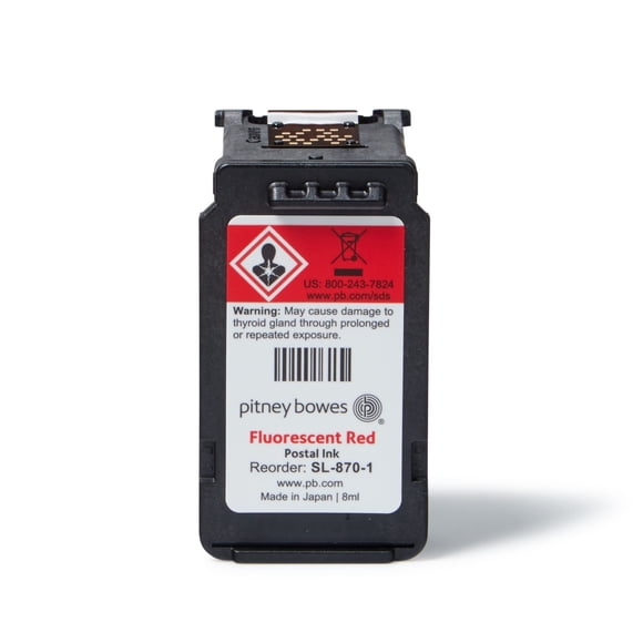 Cartucho de tinta Pitney Bowes SL-870-1 SendPro Mailstation 8 ml rojo