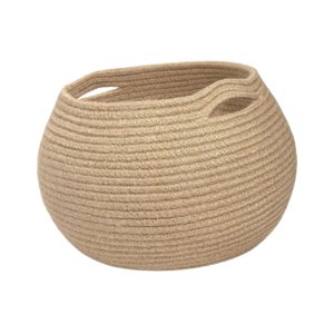 Bothyi - Cesta De Almacenamiento Tejida, Estantes Organizadores, Cesta Decorativa, Cesta Redonda Para Plantas De Color Caqui