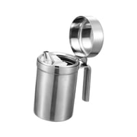 Magideal - Recipiente De Acero Inoxidable Para Aceite Y Vinagre, Con Asa De Fácil Agarre Y Tapa, Para Cocina, Utensilios De Cocina, Botella Dispensadora De Aceit
