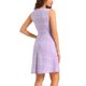thumbnail image 3 of INSPIRE CHIC Vestido sin mangas de cuadros de pata de gallo por encima de la rodilla con ajuste y vuelo para mujer, atuendo de maestra para el regreso a clases, M Lila, 3 of 6