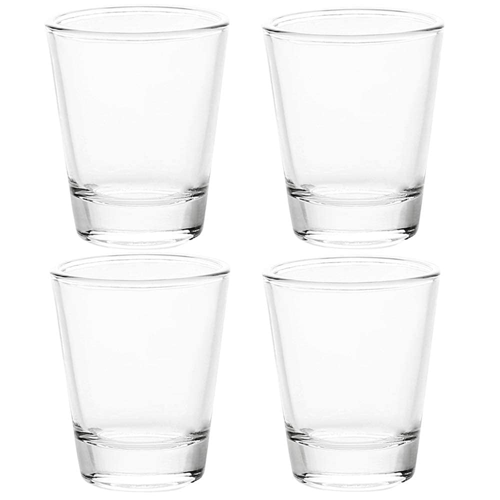 Juego De Vasos De Chupito Bcnmviku, 45 Ml, Vidrio Transparente, Base Pesada, 4 Unidades