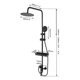 thumbnail image 2 of Hermosa Columna Redondo De Ducha Negra Mate 3 Funciones - Cabezal de ducha redondo, 2 of 6
