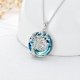 thumbnail image 3 of Collar HESHPAWS Tree of Life con Inicial A-Z Azul, 3 of 3