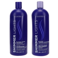 Paquete Combinado Shimmer Lights Shampoo Matizador Rubio 931 Ml Y Acondicionador 931 Ml