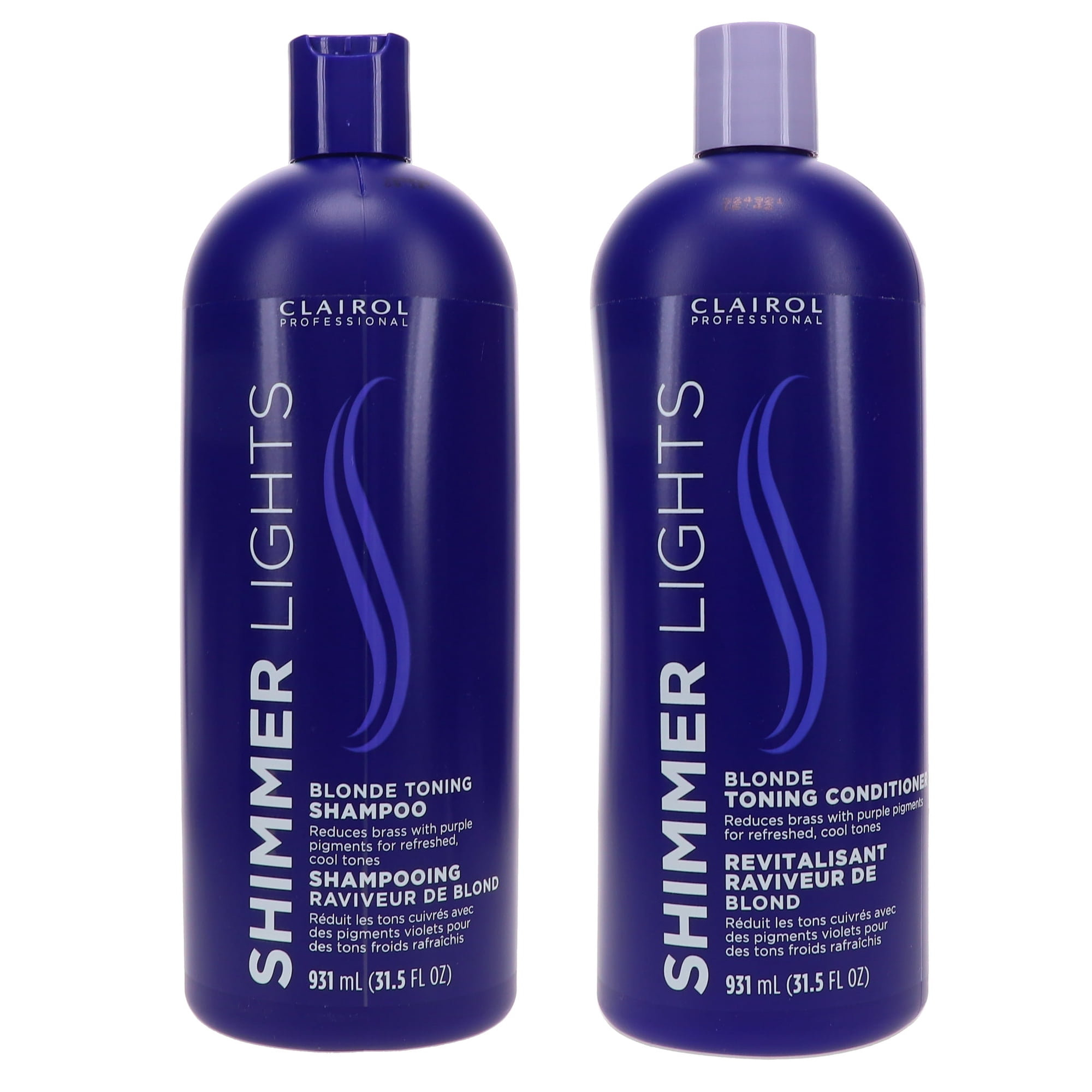 Paquete Combinado Shimmer Lights Shampoo Matizador Rubio 931 Ml Y Acondicionador 931 Ml