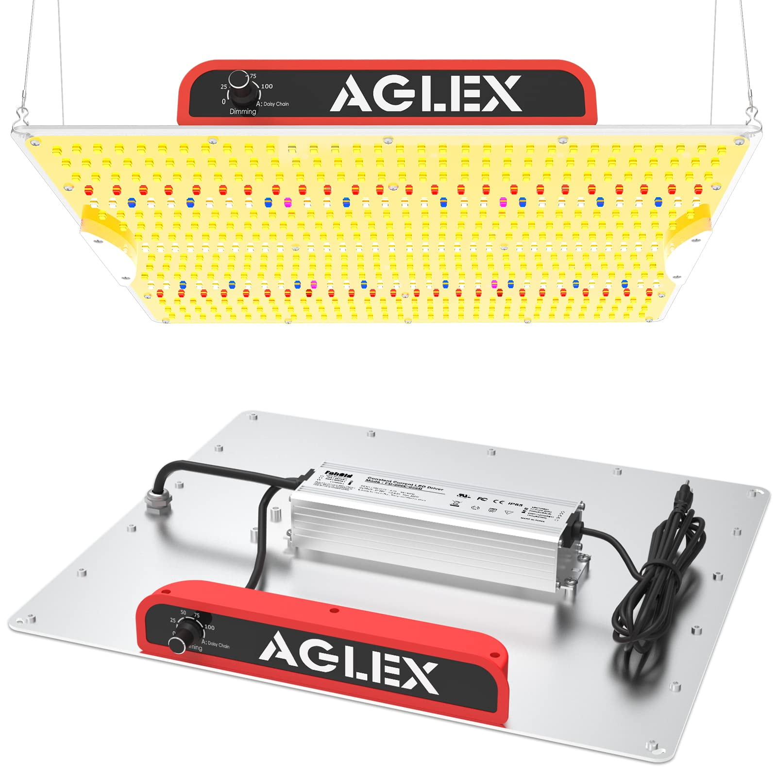 Luz Led De Cultivo Aglex K2000 De Espectro Completo De 200 W Para 4 X 5 Pies