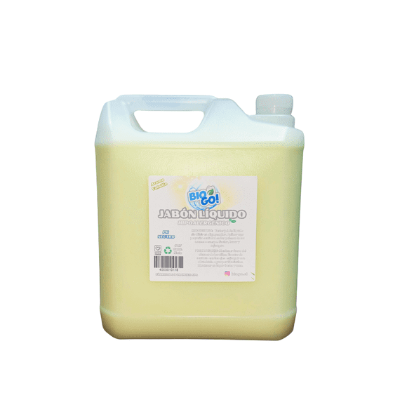 Jabon Liquido Para Manos Neutro Glicerina Bio Go Vainilla 5 Litros Eco Unidad