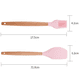 thumbnail image 2 of Juego de utensilios de cocina de 2 piezas, de madera, fáciles de limpiar, antiadherentes, color rosa, 2 of 5