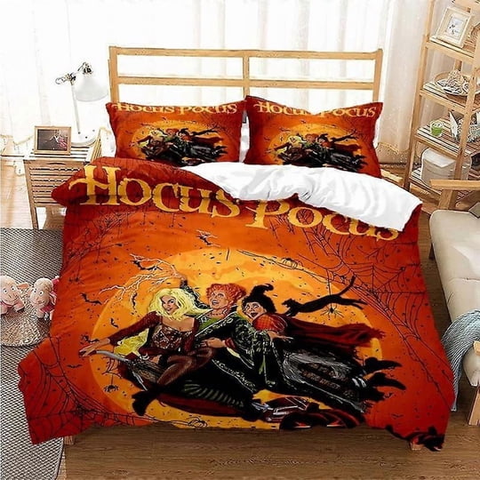 Yingd - Hocus Juego De Ropa De Cama Pocus Para Niños Y Niñas Tamaño Individual Y Queen Funda Nórdica Funda De Almohada Cama Para Niños Y Adultos Moda Hogar Textiles Textiles