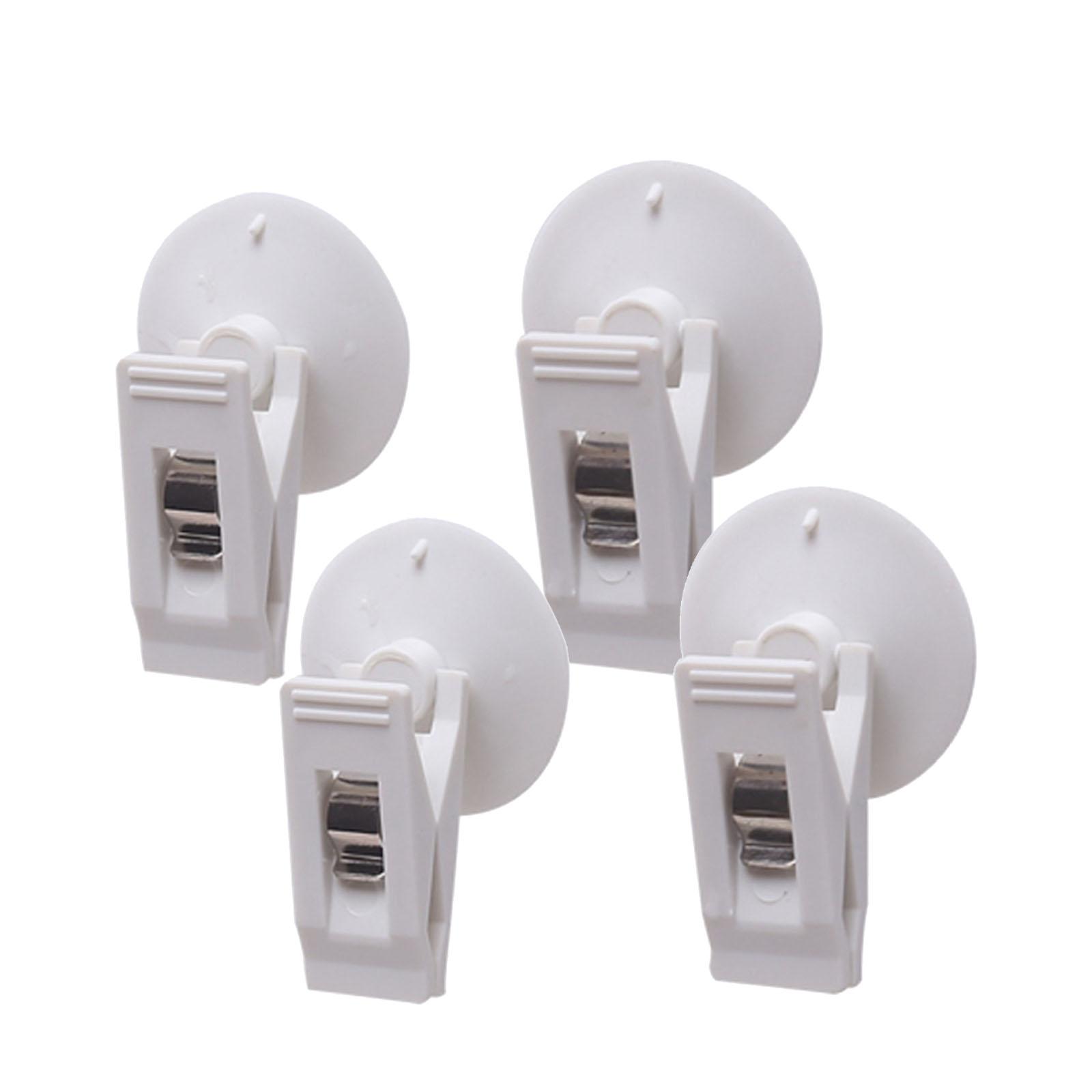 Magideal - 4 Piezas Clips De Ventosa Soporte De Abrazadera De Ventosa Redonda Soporte De Tarjetas De Visita Resistente Para Ventana De Parabrisas De Coche Cocina