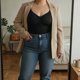 thumbnail image 3 of Body Reductores Colaless 3XL 4XL Tirantes Negro Madame Skin, 3 of 4