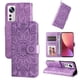 thumbnail image 1 of Funda tipo cartera FOXDOCK para Xiaomi 12 , diseño girasol en relieve, cuero PU, cierre magnético, soporte y tarjetero, 1 of 5