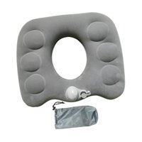 Ioensy - Almohada De Rosquilla Inflable Hueco Cómodo Cojín De Donas Para La Oficina De Automóviles En Casa Gris