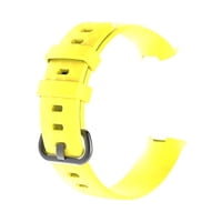 Genérico - Correa Compatible Con Fitbit Charge 3 & 4 22,6Mm Amarillo