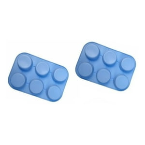 Genérico - Pack X2 Moldes Silicona Moldes Cupcake Molde 6 Cavid Muffin