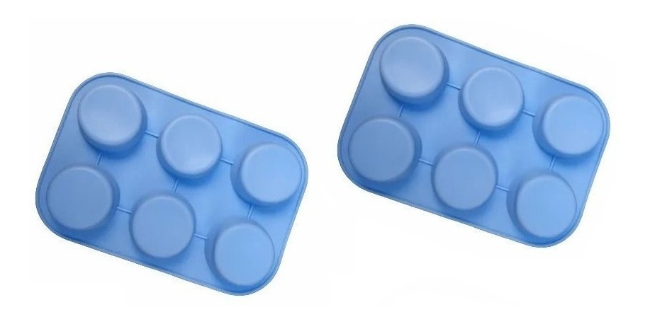 Genérico - Pack X2 Moldes Silicona Moldes Cupcake Molde 6 Cavid Muffin