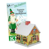 Figura Navideña Para Fumar Incienso Knox Chalet House, 6,35 X 12,7 Cm