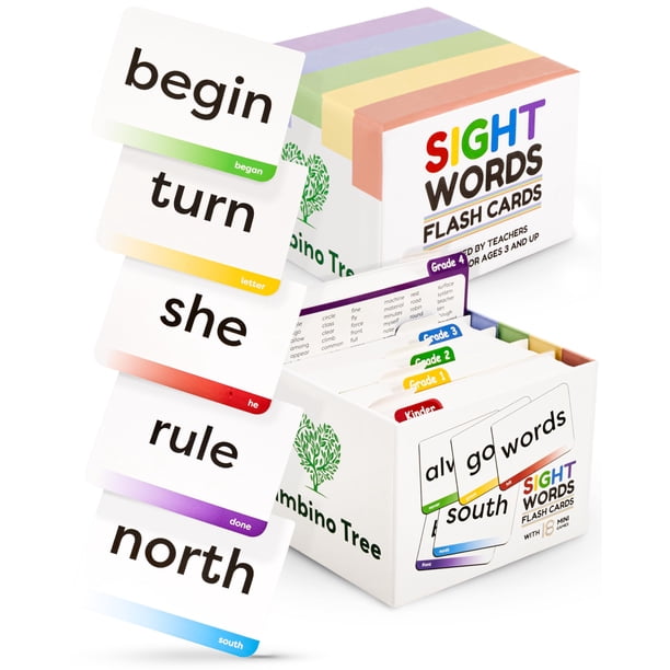 Tarjetas didácticas Sight Words Bambino Tree desde el jardín de infantes hasta el cuarto grado