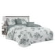 thumbnail image 1 of Cubrecama Quilt Verano 2 Plazas - Blanco Hojas Flores KFL580, 1 of 3