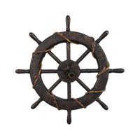 Bothyi - Volante De Barco De Madera Decoración Pirata Colgante Playa Tema Velero Decoración 45Cm