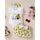 thumbnail image 2 of 3pcs Baby Girls "Little Lady" Ladybug Print Cute Ruffled Sleeves Onesie & Skirt & Headband, Baby Summer Clothes Sets, 2 of 5