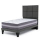 thumbnail image 2 of Cama Europea Valencia P + Respaldo Atenas 1 PL Felpa Negro, 2 of 6