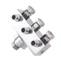 Magideal - Adaptador De Aerógrafo, Adaptador De Manguera De Aire, Aerógrafo Profesional, Herramienta De Reparación De Pintura De Ajuste Portátil, Salida De Aire 1 En 3 Fuera