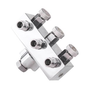 Magideal - Adaptador De Aerógrafo, Adaptador De Manguera De Aire, Aerógrafo Profesional, Herramienta De Reparación De Pintura De Ajuste Portátil, Salida De Aire 1 En 3 Fuera