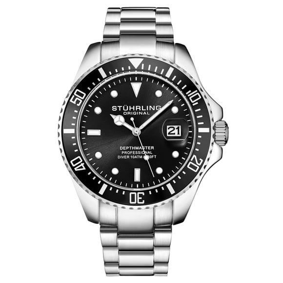 Reloj de buceo Stuhrling Original para hombre, cuarzo suizo, 100 m