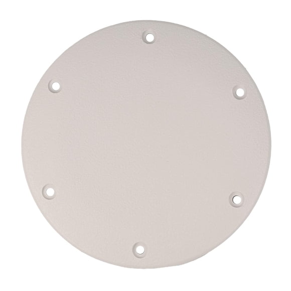 Placa de cubierta marina T-H Marine de 15 cm de diámetro exterior, blanca