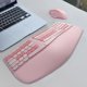 thumbnail image 2 of Teclado y mouse inalámbricos ergonómicos Lomiluskr rosa 2.4G, 2 of 3