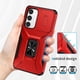 thumbnail image 4 of Funda Armada para Samsung Galaxy S23 Plus con Tapa Deslizante y Soporte Magnético Giratorio Rojo, 4 of 5